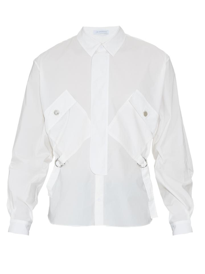 J.w.anderson Patch-pocket Stretch Cotton-blend Poplin Shirt