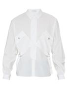 J.w.anderson Patch-pocket Stretch Cotton-blend Poplin Shirt