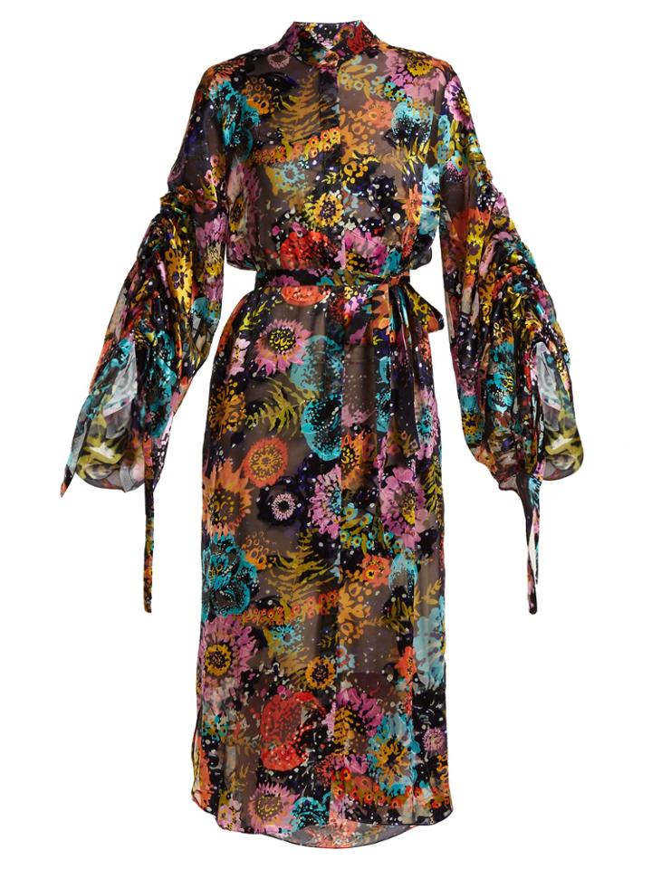 Osman Charday Floral-print Shirt Dress