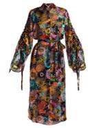 Osman Charday Floral-print Shirt Dress