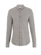 Matchesfashion.com Orlebar Brown - Oliver Cotton Piqu Shirt - Mens - Grey
