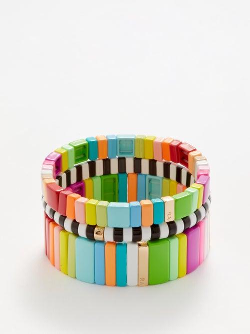 Roxanne Assoulin - Bold & Brite Enamel Bracelet Set - Womens - Multi