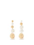 Completedworks - Mismatched Pearl & Recycled Gold-plated Earrings - Womens - Gold Multi