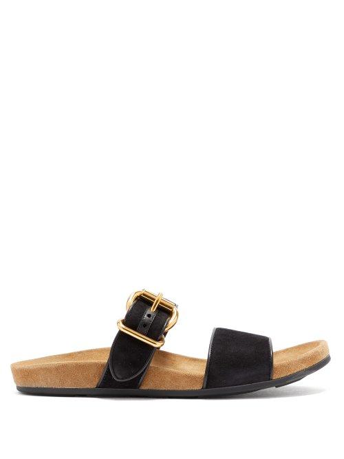 Matchesfashion.com Prada - Buckle Leather Sandals - Womens - Black