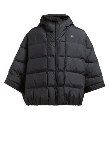 Matchesfashion.com Calvin Klein Performance - Hooded Quilted Down Poncho - Womens - Black