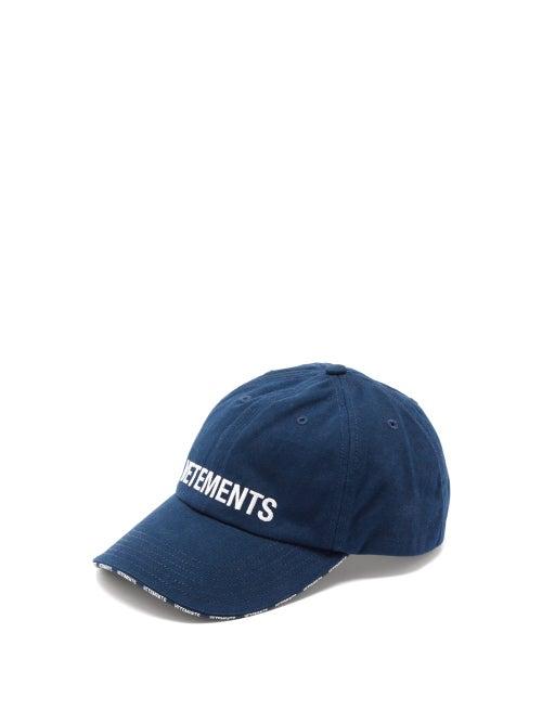 Matchesfashion.com Vetements - Logo Embroidered Baseball Cap - Mens - Navy