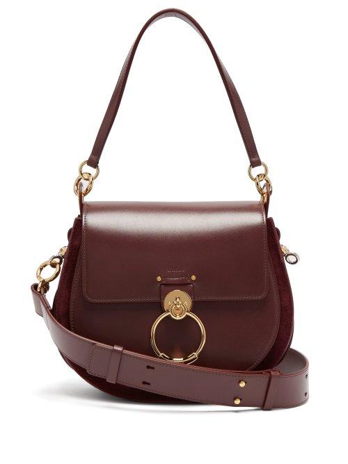 Matchesfashion.com Chlo - Tess Medium Leather Cross Body Bag - Womens - Burgundy