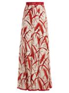 Andrew Gn Rye-print Silk-georgette Skirt