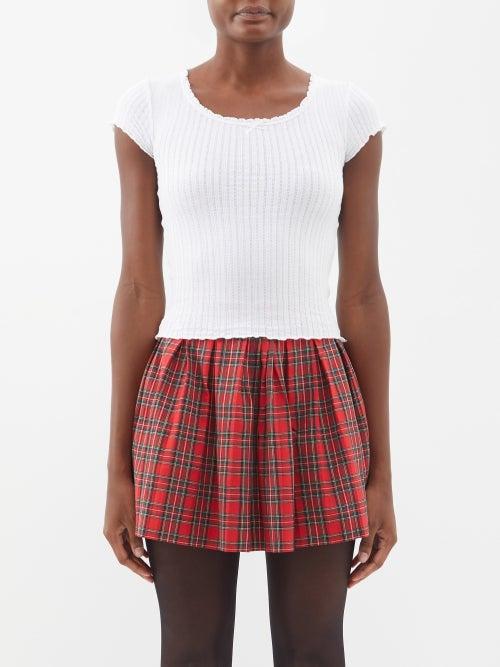 Erl - Ribbed Jersey Top - Womens - White