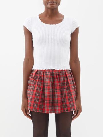 Erl - Ribbed Jersey Top - Womens - White