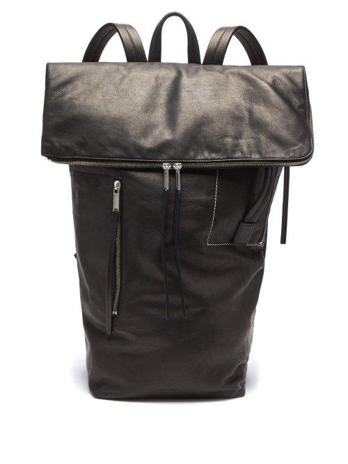 Matchesfashion.com Rick Owens - Leather Duffle Backpack - Mens - Black