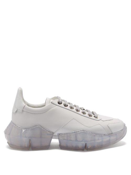 Matchesfashion.com Jimmy Choo - Diamond Low Top Leather Trainers - Womens - White