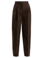 The Row Nica High-rise Wool-tricotine Trousers
