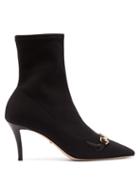 Matchesfashion.com Gucci - Zumi Jersey Ankle Boots - Womens - Black