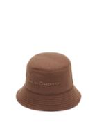 Matchesfashion.com Ruslan Baginskiy - Beaded-logo Felted-wool Bucket Hat - Womens - Brown