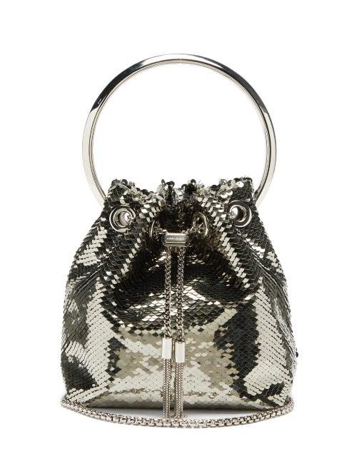 Matchesfashion.com Jimmy Choo - Bonbon Sequinned Clutch Bag - Womens - Silver