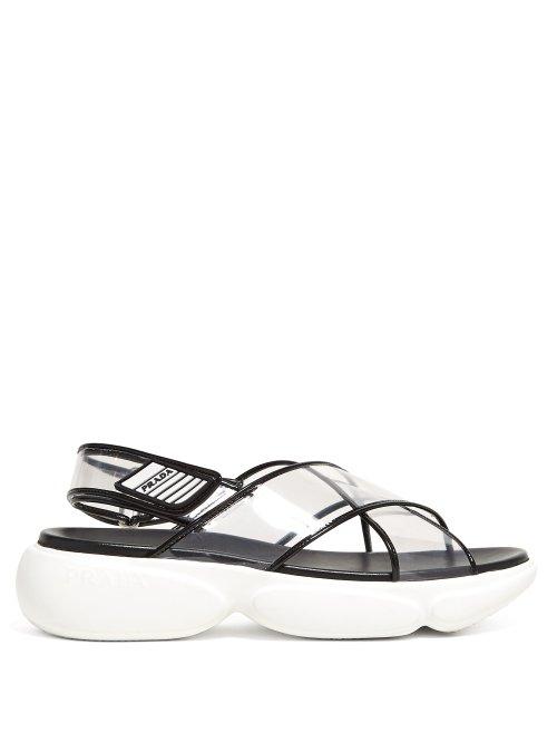 Matchesfashion.com Prada - Cloudbust Sole Plexi Sandals - Womens - Black Multi