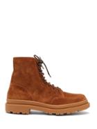 Matchesfashion.com Brunello Cucinelli - Lace Up Suede Boots - Mens - Brown