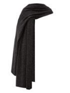 Matchesfashion.com Joseph - Ribbed-trim Wool-blend Shawl - Womens - Black
