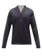 Sease - Fish Reve Wool-jersey Sweater - Mens - Navy
