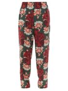 Matchesfashion.com Undercover - High-rise Floral And Skull-print Trousers - Mens - Green