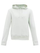 Matchesfashion.com A.p.c. - Logo-embroidered Cotton-blend Hooded Sweatshirt - Mens - Light Green
