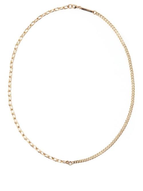 Zo Chicco - Floating Diamond & 14kt Gold Necklace - Womens - Yellow Gold