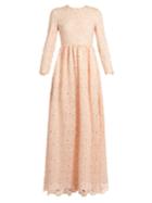 Huishan Zhang Axelia Cloud-lace Long-sleeved Gown