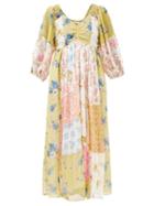 Matchesfashion.com Loveshackfancy - Roslyn Patchwork Floral-print Silk Dress - Womens - Multi