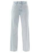 Frame - Baggy Palazzo Striped Wide-leg Jeans - Womens - Light Denim