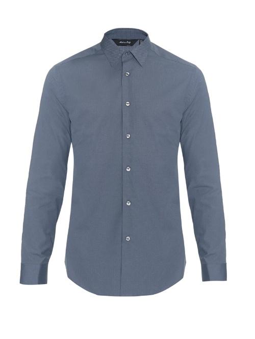 Paul Smith London Byard Micro-diamond Print Cotton Shirt