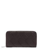 Matchesfashion.com Bottega Veneta - Intrecciato Woven Leather Wallet - Womens - Brown