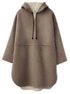 Matchesfashion.com Totme - Hooded Felted-flannel Poncho - Womens - Beige
