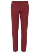 Matchesfashion.com Incotex - 1951 Slim Leg Stretch Cotton Chino Trousers - Mens - Red