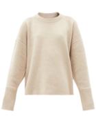 Ladies Rtw Proenza Schouler - Oversized Cutout-back Cashmere-blend Sweater - Womens - Beige