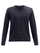 Matchesfashion.com Falke Ess - V-neck Cashmere Sweater - Mens - Navy