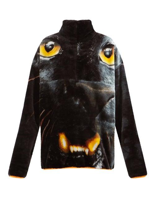Conner Ives - The Vanguard Upcycled Faux-fur Sweatshirt - Womens - Black Multi