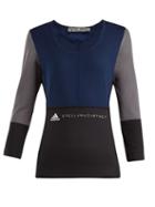 Matchesfashion.com Adidas By Stella Mccartney - Yoga Comfort Long Sleeved Top - Womens - Navy Multi