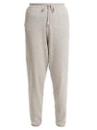 Matchesfashion.com Allude - Side Stripe Cotton Blend Knitted Trousers - Womens - Light Grey