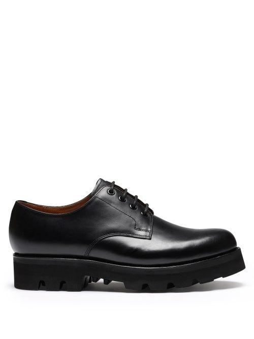 Grenson - Landon Leather Derby Shoes - Mens - Black
