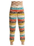 Matchesfashion.com Missoni - Logo Knit Wool Blend Leggings - Womens - White Multi