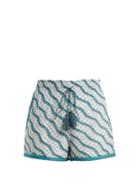 Talitha Printed Silk And Cotton-blend Shorts