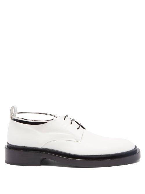 Jil Sander - Anklet Leather Derby Shoes - Womens - White