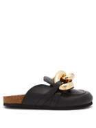 Matchesfashion.com Jw Anderson - Chain Backless Leather Loafers - Mens - Black
