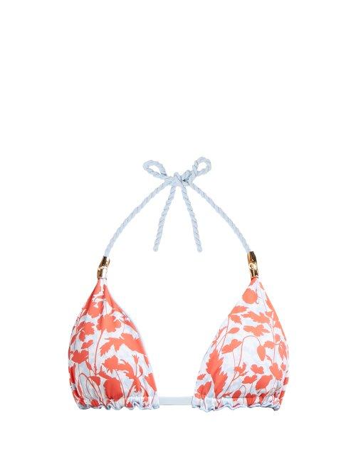 Matchesfashion.com Heidi Klein - Reversible Rope Triangle Bikini Top - Womens - Red