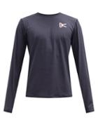 Matchesfashion.com District Vision - Air-wear Logo-print Mesh Long-sleeved T-shirt - Mens - Black