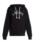 Matchesfashion.com Loewe - Logo Appliqu Cotton Jersey Hooded Sweatshirt - Mens - Navy