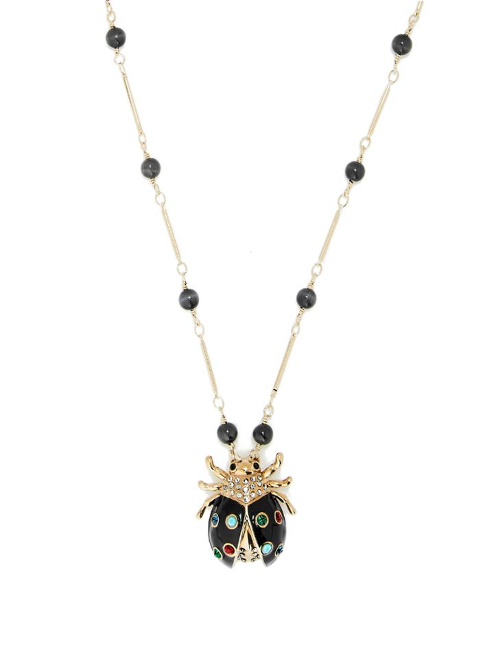 Etro Crystal-embellished Ladybird Pendant Necklace