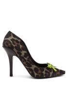 Fabrizio Viti Leopard-print Satin Pumps