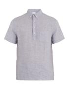 Matchesfashion.com Onia - Josh Short Sleeved Linen Polo Shirt - Mens - Blue